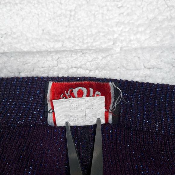 Vintage 90s Lip Service Sparkly Blue Pants Small Womens Mall Goth Gothic Y2K - Picture 10 of 16